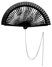 Load image into Gallery viewer, Fan "Black Petite Palme"